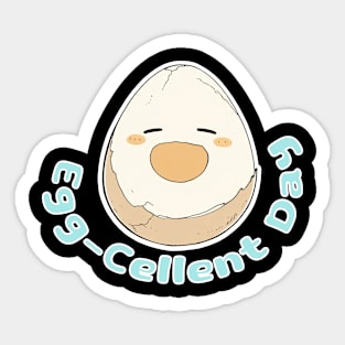 Egg-Cellent Day Sticker